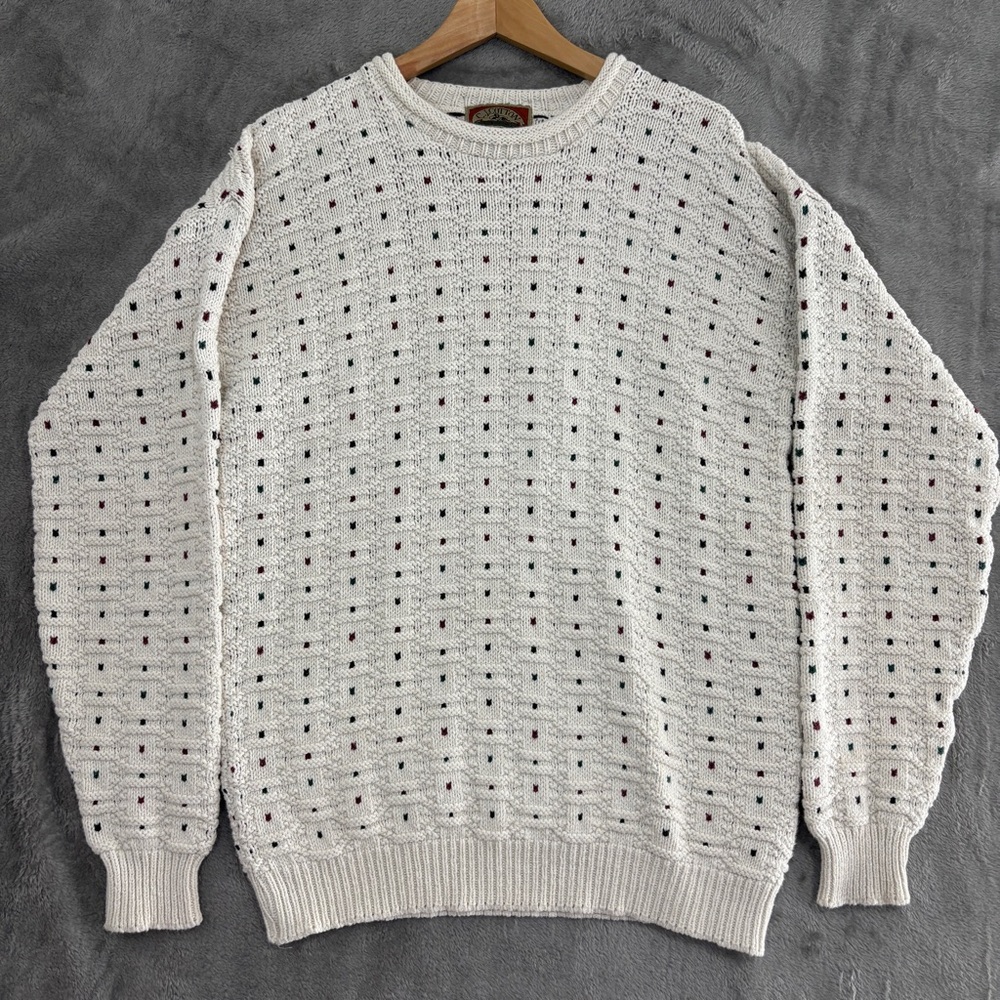 Men's White Crewneck Sweater